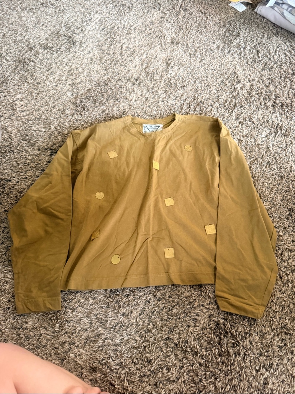 Ultra Pink Brown Crewneck Tee with Branded Label